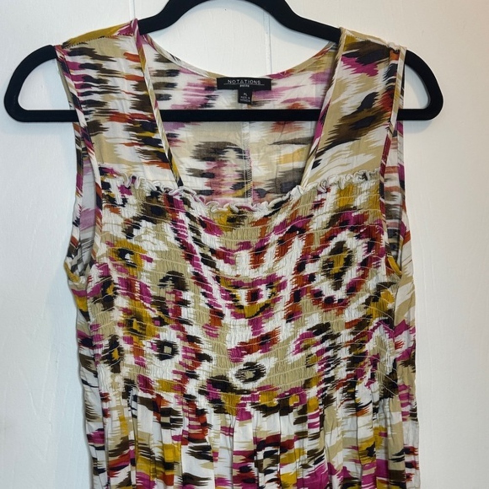 Notations Colorful Abstract Print Maxi Dress